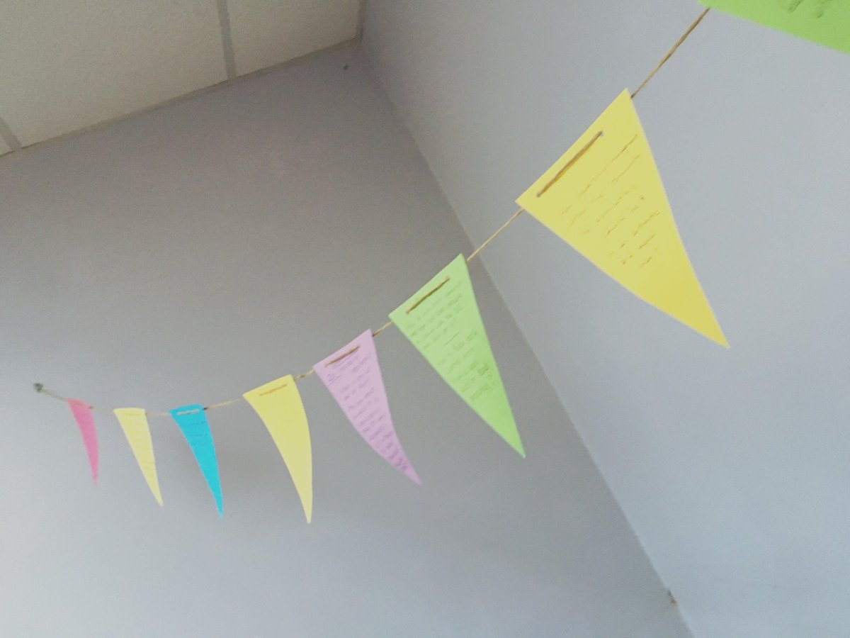 UNION19 - Bunting with our questions and thoughts on from Working from Within
