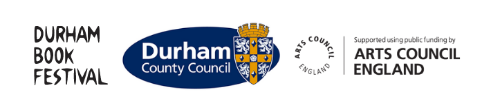Durham Book Festival, Durham County Council, Arts Council England logos