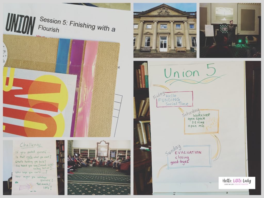 Montage of final UNION19 creative activism weekend at Wortley Hall